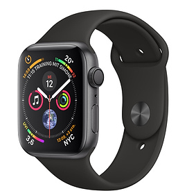 Apple Watch Series 4 44mm GPS + Cellular Aluminiumgehäuse spacegrau mit Sportarmband schwarz